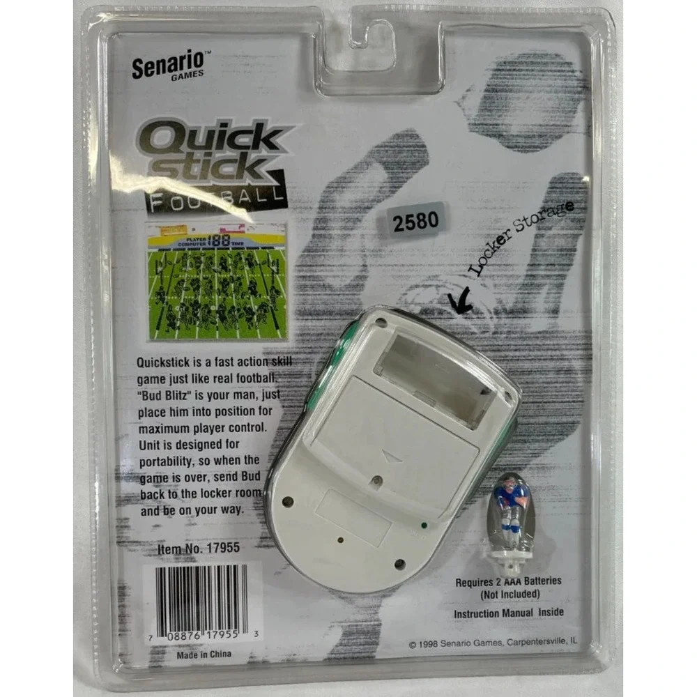 Senario Quick Stick Football Game Bud Blitz Handheld Vintage Rare 1998